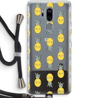 Ananas: LG G7 Thinq Transparant Hoesje met koord