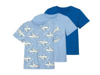 lupilu 3 stuks peuters T-shirts (110/116, Blauw/print)