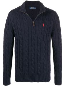 Polo Ralph Lauren pull à col montant zippé - Bleu