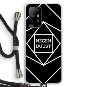 Negenduust geometrisch: Oppo A95 5G Transparant Hoesje met koord