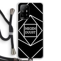 Negenduust geometrisch: Oppo A95 5G Transparant Hoesje met koord