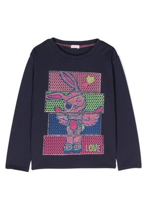 Billieblush t-shirt en coton à imprimé graphique - Bleu