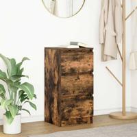 Dressoir 37,5x35x76 cm bewerkt hout gerookt eikenkleurig - thumbnail