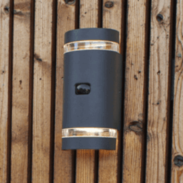 Buitenlamp Focus Up & down met Pir sensor & gu10 24cm
