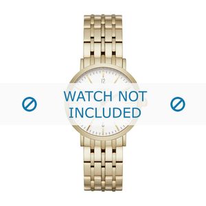 DKNY horlogeband NY2503 Staal Goud 18mm