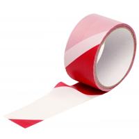 Kinzo Markeerlint - 25 meter - rood/wit - afzetlint - 4,8 cm breed