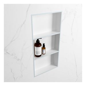 Wandnis Solid Surface Easy | In- en opbouw | 30x60x8 cm | 3 vakken | Clay/Talc