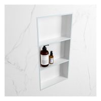 Wandnis Solid Surface Easy | In- en opbouw | 30x60x8 cm | 3 vakken | Clay/Talc