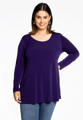 Yoek Tuniek lange mouwen flare | Paars | Maat 50/52