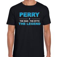 Perry Voornaam cadeau - The man, The myth the legend - zwart - voor heren - verjaardag