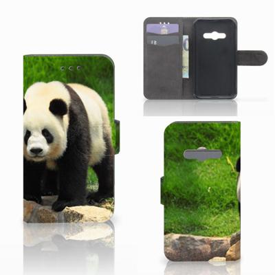 Samsung Galaxy Xcover 3 | Xcover 3 VE | Telefoonhoesje | Met pasjeshouder | Panda