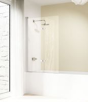 Huppe Design Elegance 2-delige Badklapwand Links 100x150 Cm. Matzilver-helder Glas - thumbnail