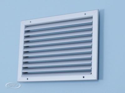 Toevoerrooster aluminium instelbaar geanodiseerd Toevoerrooster aluminium instelbaar geanodiseerd