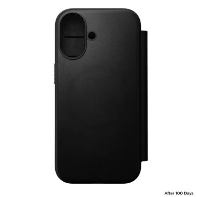 Nomad Modern Leather Folio iPhone 17 zwart