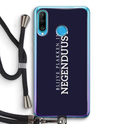 Blijve plakken in Negenduust: Huawei P30 Lite Transparant Hoesje met koord