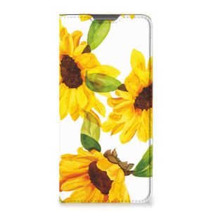 Smart Cover voor Motorola Moto G52 | Moto G82 Zonnebloemen