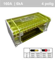SEP 4 polig verdeelset 160A (4p, 11x aansl)