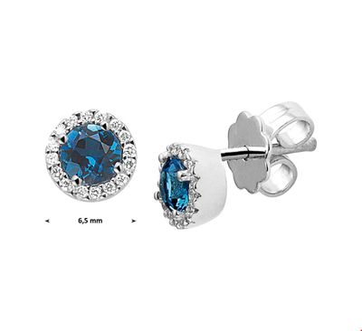 TFT Oorknoppen Diamant 0.10ct (2x0.05ct) G VSI Witgoud Glanzend