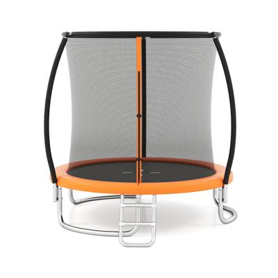 Trampoline Buiten met Ladder Tuintrampoline Rond met Veiligheidsnet Ø244cm Oranje