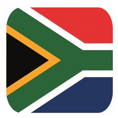 Bierviltjes Zuid Afrikaanse vlag - vierkant - 15x stuks - karton - tafel versiering