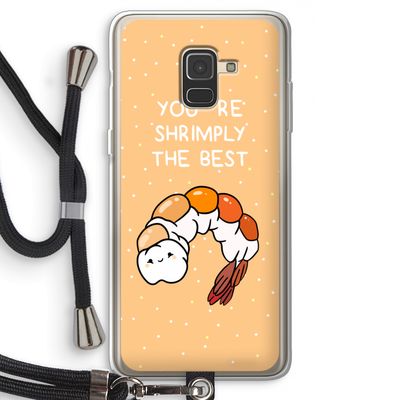 You're Shrimply The Best: Samsung Galaxy A8 (2018) Transparant Hoesje met koord