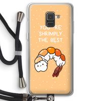 You're Shrimply The Best: Samsung Galaxy A8 (2018) Transparant Hoesje met koord