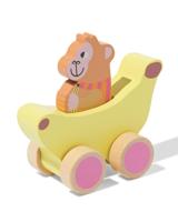 HEMA Auto met superheld slak aap 11.5x12x6.5cm hout