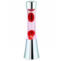 Reality Leuchten Lavalamp Chroom Rood 40cm