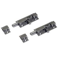 Profielgrendel - 2x stuks - 5,2 x 2,5 cm - rolschuif / heksluitingen - messing verchroomd