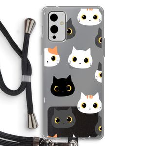 Katten: OnePlus 9 Transparant Hoesje met koord