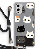 Katten: OnePlus 9 Transparant Hoesje met koord
