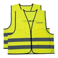 Dunlop Veiligheidsvest - 2x - geel - reflecterend - voor volwassenen - one size model