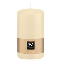 Cilinderkaars/stompkaars - creme wit - 12 x 6 cm - 33 branduren