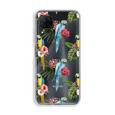 Kleurrijke papegaaien: Huawei P40 Lite Transparant Hoesje