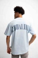 Equalité Oliver Oversized T-Shirt Heren Lichtblauw/Donkerblauw - Maat XS - Kleur: DonkerblauwLichtblauw | Soccerfanshop - thumbnail