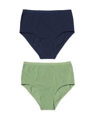 HEMA Dames tailleslips katoen - 2 stuks groen (groen)