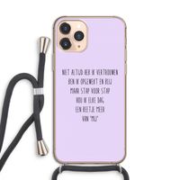 Zelfvertrouwen: iPhone 11 Pro Transparant Hoesje met koord