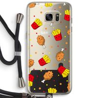 Chicken 'n Fries: Samsung Galaxy S7 Edge Transparant Hoesje met koord