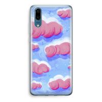 Roze wolken met vogels: Huawei P20 Transparant Hoesje