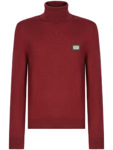 Dolce & Gabbana DG Essentials roll-neck wool jumper - Rouge