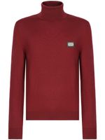 Dolce & Gabbana DG Essentials roll-neck wool jumper - Rouge - thumbnail