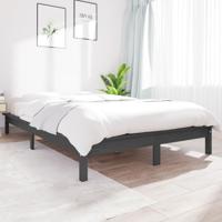 Bedframe massief grenenhout grijs 160x200 cm - thumbnail