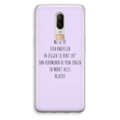 Relatief: OnePlus 6 Transparant Hoesje