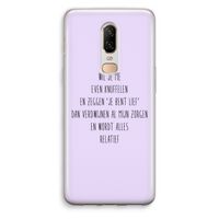 Relatief: OnePlus 6 Transparant Hoesje