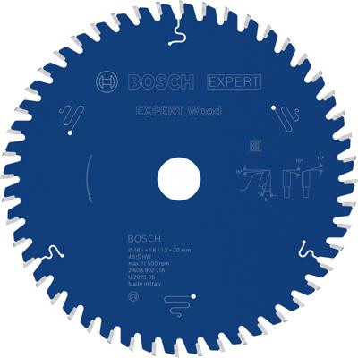 Bosch Accessoires EXPERT Wood Cirkelzaagblad | 165 x 1,8/1,3 x 20 mm | T48 - 2608902218