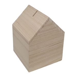 Playwood Spaarpot huis paulownia hout