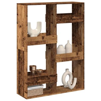 Kamerscherm 100x33x135 cm bewerkt hout oud houtkleurig