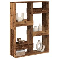 Kamerscherm 100x33x135 cm bewerkt hout oud houtkleurig