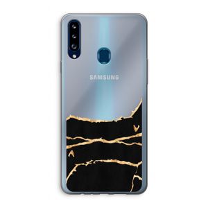 Gouden marmer: Samsung Galaxy A20s Transparant Hoesje
