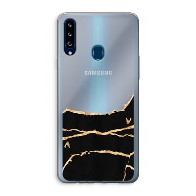 Gouden marmer: Samsung Galaxy A20s Transparant Hoesje